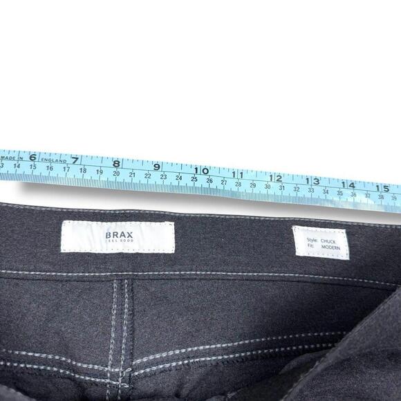 BRAX Hi-Flex Chuck Pants Stretch Men’s W33 Dark Gray Casual Straight Leg Slim - Picture 9 of 10